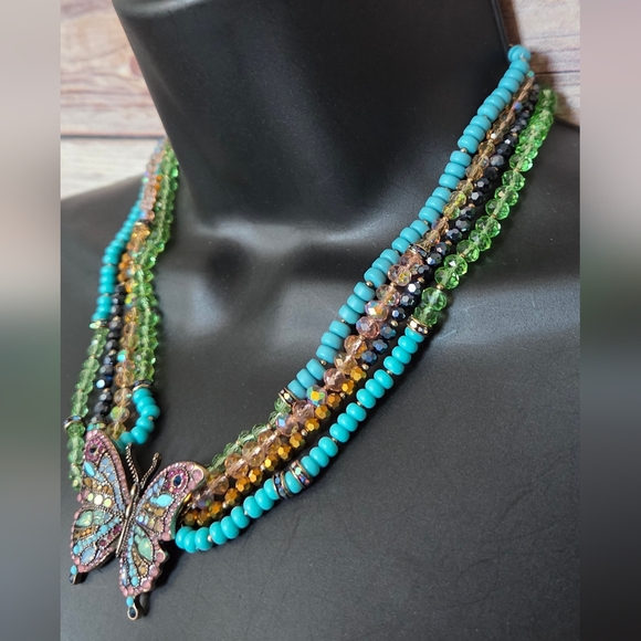 Betsey Johnson Colorful Butterfly Necklace NWT - Picture 14 of 15